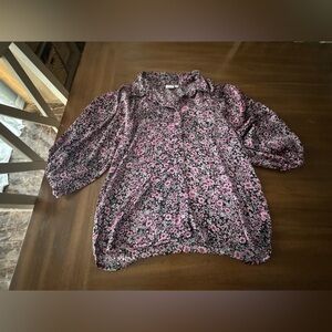 Jacqueline de Yong Floral Juliette Top Size 38 (US6)